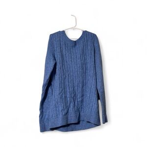 Blue Cable Knit Women's Sweater